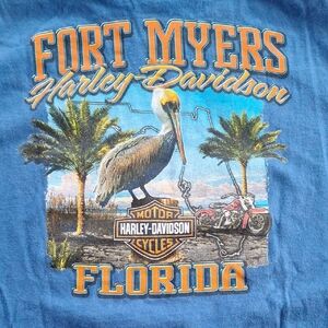 Harley-Davidson Blue Short Sleeve Tee with Yellow 1903 Graphic Men's xl